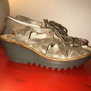 Fly London Gladiator Sandal in Pearl